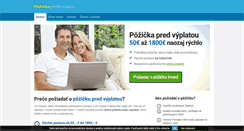 Desktop Screenshot of pozickapredvyplatou.sk